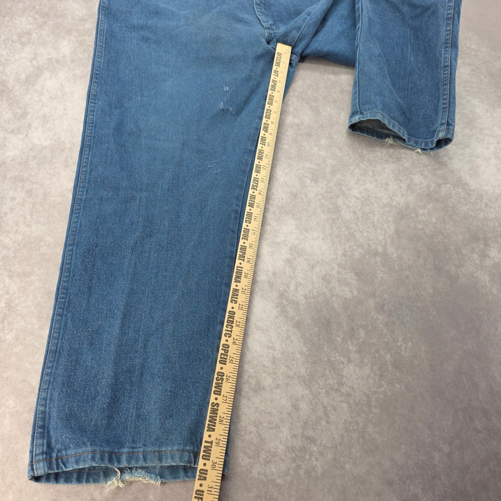 Wrangler 31MWZPW Relaxed Fit Jeans Mens 44x30 Blue Denim Workwear 100% Cotton - Picture 9 of 12